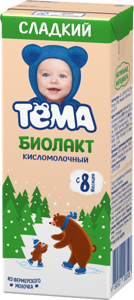 Изображение Биолакт 3,2% с 8 месяцев Тема Эйч энд Эн т/п, 208 мл