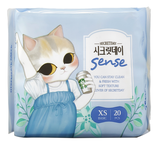 Изображение Прокладки 15,5см Сикретдей сенсе ультратонкие Джонгвон Ко м/у, 20 шт