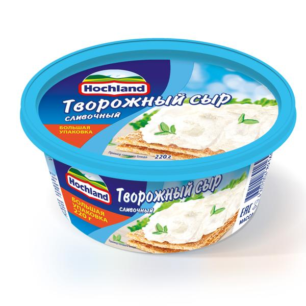 Изображение Сыр творожный Хохланд сливочный Хохланд Руссланд п/б, 220 г