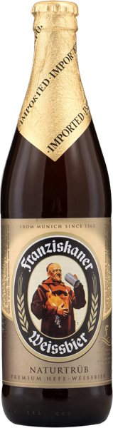 Изображение Пиво светлое Вайзен 5,0% н/ф Францисканер хефе пшеничное Шпатен-Франциз с/б, 0,5 л