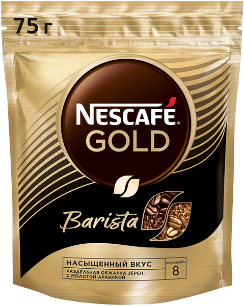 Изображение Кофе растворимый Нескафе голд бариста Нестле м/у, 75 г