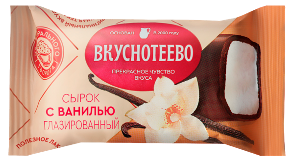Изображение Сырок творожный 16% Вкуснотеево премиум ваниль Молвест м/у, 40 г
