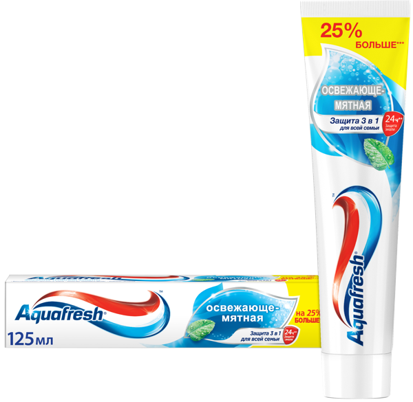 Изображение Зубная паста от кариеса Аквафреш освежающе мятная Глаксо Смит Кляйн к/у, 100 мл