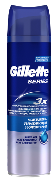 Изображение Гель для бритья Жиллетт увлажнение с маслом какао Проктер Энд Гэмбл ж/б, 200 мл