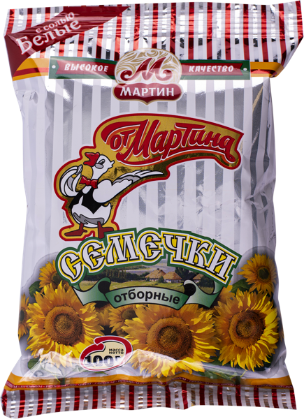 Изображение Семечки подсолнечника От Мартина белые с солью Мартин м/у, 100 г