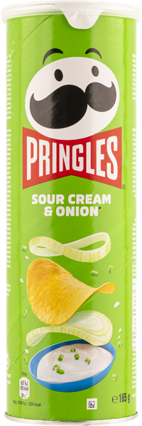 Изображение Чипсы картофельные Принглс со сметаной и луком Келлогс кор, 165 г
