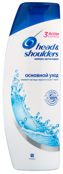 Изображение Шампунь для норм волос Хэд энд шолдерс основной уход от перхоти Проктер Энд Гэмбл п/у, 400 мл