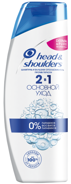 Изображение Шампунь для всех типов волос Хэд энд шолдерс основной уход от перхоти Проктер Энд Гэмбл п/у, 400 мл