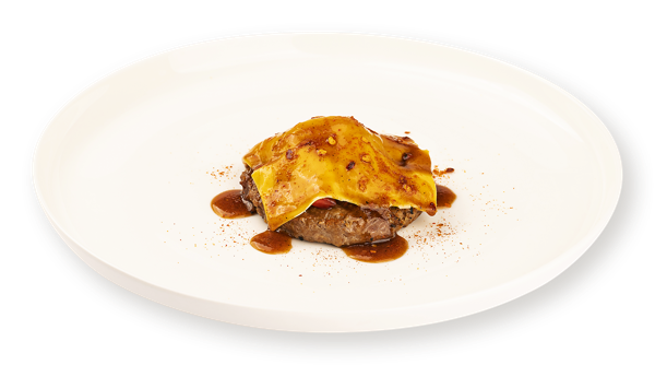 Изображение Бифштекс жареный Из говядины с запеченным перцем В.Порядин-Табрис вес 