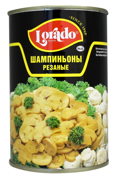 Изображение Шампиньоны Лорадо резаные Меркур Гамбург ж/б, 425 г
