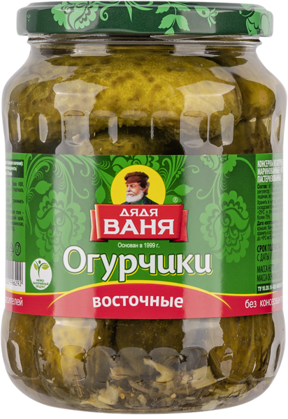 Изображение Огурцы маринованные Дядя Ваня восточные Сибеков ИП с/б, 680 г