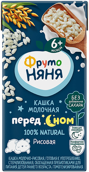 Изображение Каша с 6 мес с молоком Фрутоняня рисовая Прогресс т/п, 200 г