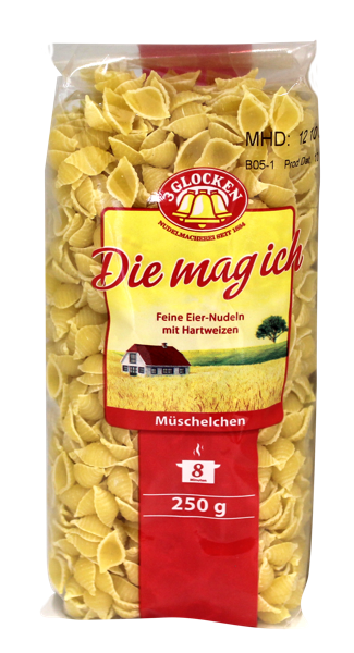 Изображение Макароны из двух яиц 3 Колокольчика ракушки мелкие №2 3 GLOCKEN м/у, 250 г