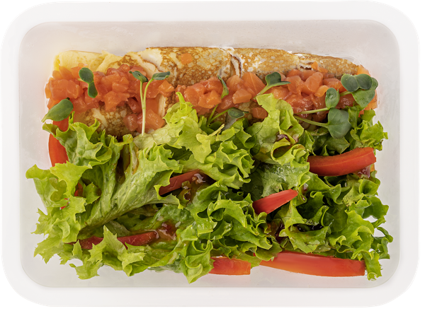 Изображение Набор омлет с творожным сыром форелью и зеленым салатом СП ТАБРИС пл/уп, 130 г