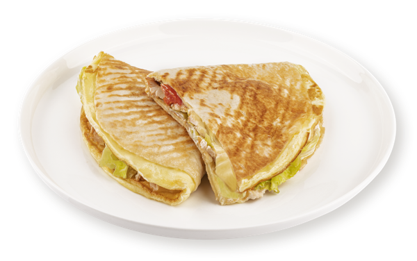 Изображение Лепешка с соусом Цезарь с омлетом курицей сыром салатом айсберг СП ТАБРИС пл/уп, 130 г