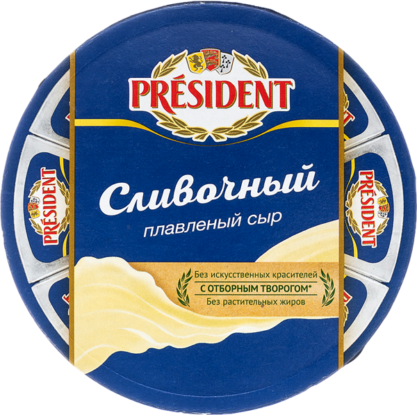 Изображение Сыр 8 сегментов Президент сливочный Лакталис кор, 140 г