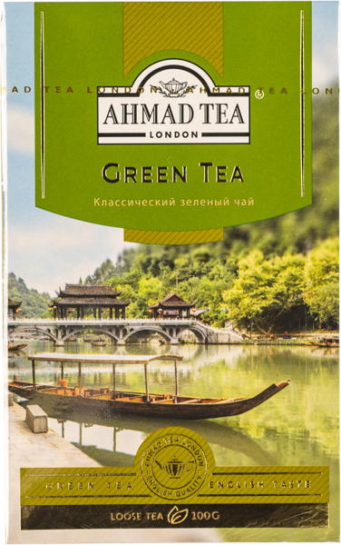 Изображение Чай зеленый Ахмад Ти СДС-Фудс кор, 100 г