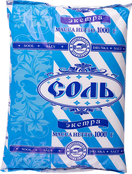 Изображение Соль поваренная пищевая в/с Полесье экстра мелкая Мозырьсоль м/у, 1 КГ