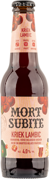 Изображение Пиво светлое Ламбик 4,0% Морт Субит вишневое Алкен-Мэйс с/б, 0,25 л