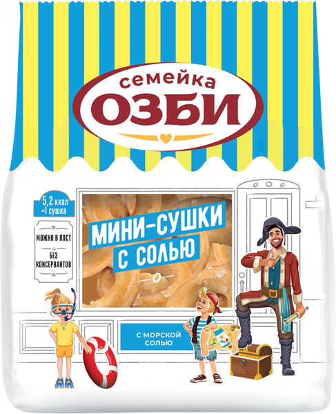 Изображение Сушки пшеничные ОЗБИ мини с солью ОЗБИ м/у, 150 г
