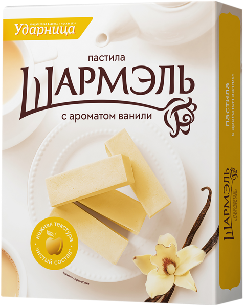 Изображение Пастила заварная Шармэль ванильная Ударница кор, 221 г