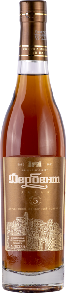 Изображение Коньяк 5 звезд 40% Дербент 5 лет Дербентский КК с/б, 0,5 л