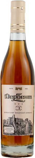 Изображение Коньяк 3 звезды 40% Дербент 3 года Дербентский КК с/б, 0,5 л
