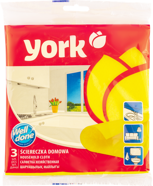 Изображение Салфетка 35см универсальная Йорк домашняя вискоза Йорк м/у, 3 шт
