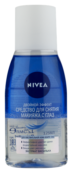 Изображение Средство снятия макияжа с глаз Нивея двойной эффект Байерсдорф п/у, 125 мл