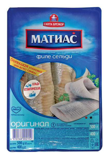 Изображение Пресервы Матиас филе сельди оригинальное Санта Бремор СП п/у, 500 г
