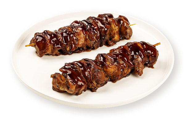 Изображение Шашлык на шпажке на теппане из филе куриного окорочка с соусом якитори СП ТАБРИС вес 