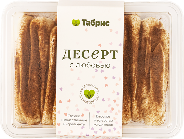 Изображение Торт бисквитный Тирамису итальянский СП ТАБРИС п/б, 385 г