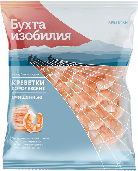 Изображение Морепродукты в/м очищенные Бухта Изобилия креветки королевские Агама м/у, 500 г
