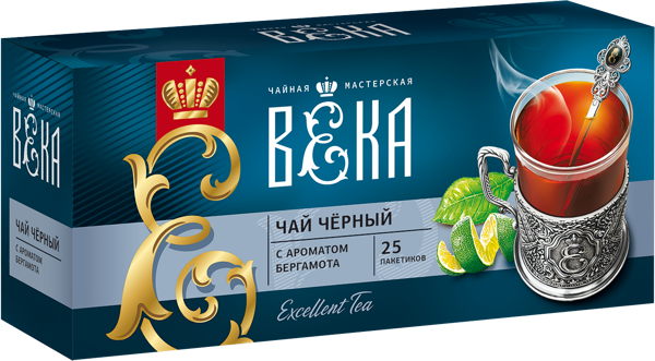 Изображение Чай черный в пакетиках Краснодарский с 1901 года с бергамотом Объединение Краснодарский чай кор, 25*