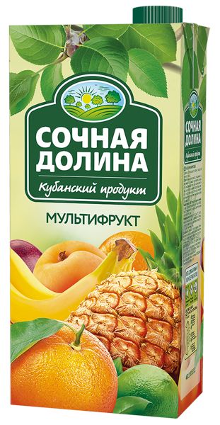 Изображение Напиток Сочная долина мультифрукт ЮСК т/п, 0,95 л