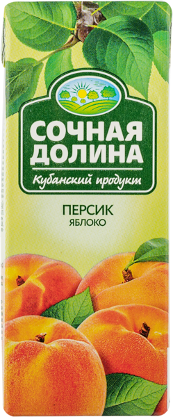 Изображение Нектар Сочная долина яблоко персик ЮСК т/п, 0,2 л