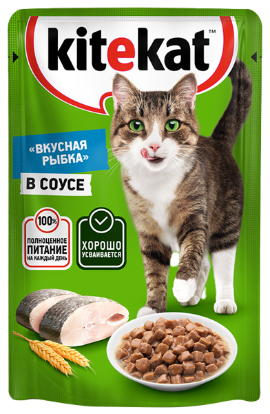 Изображение Корм для кошек Китекет рыба в соусе Марс м/у, 85 г