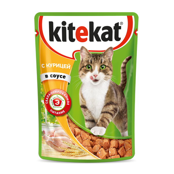 Изображение Корм для кошек Китекет курица в соусе Марс м/у, 85 г
