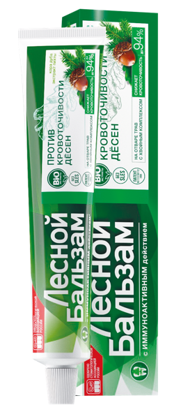 Изображение Зубная паста для чувст десен Лесной бальзам кора дуба пихта Юнилевер к/у, 75 мл