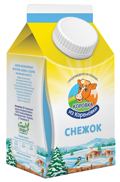 Изображение Напиток 2,3% кисломолочный Коровка из Кореновки снежок Кореновский МКК т/р, 450 мл