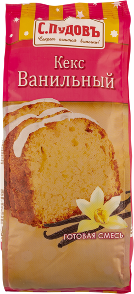Изображение Смесь для выпечки С.Пудовъ кекс ванильный Хлебзернопродукт м/у, 400 г