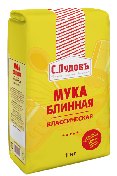 Изображение Мука для выпечки С.Пудовъ блины пшеничные Хлебзернопродукт м/у, 1 КГ