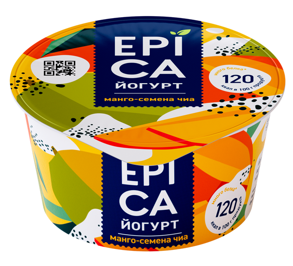 Изображение Йогурт 5% Эпика манго-семена чиа Эрманн п/б, 130 г