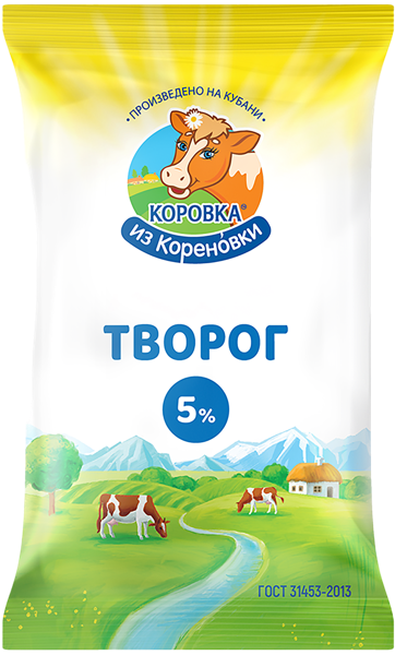 Изображение Творог 5% Коровка из Кореновки Кореновский МКК м/у, 180 г