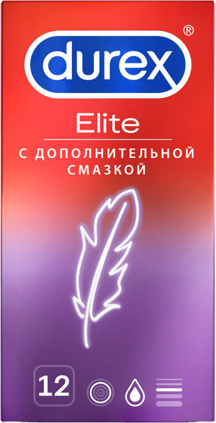 Изображение Презервативы сверхтонкие Дюрекс элит Бенкизер к/у, 12 шт