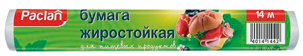 Изображение Бумага 14м для продуктов Паклан жиростойкая СеДо сп к/у, 1 шт