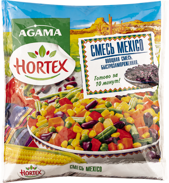 Изображение Овощная смесь замороженная Агама салат мехико Агама м/у, 400 г