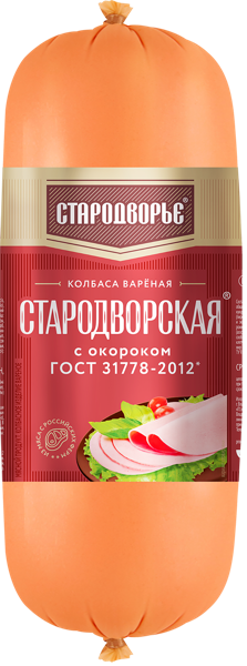 Изображение Колбаса вареная Стародворские колбасы с окороком Стародвор колбасы п/а 