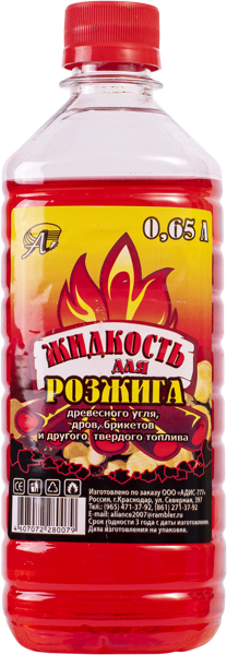 Изображение Жидкость для розжига углеоводороды Адис 777 п/у, 650 мл
