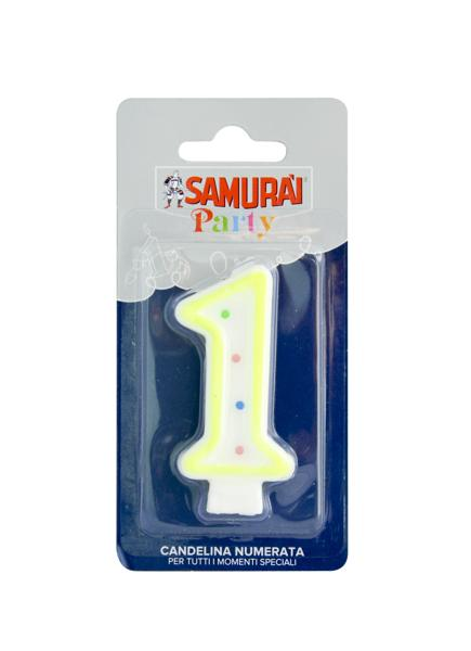 Изображение Свеча для торта Самурай цифра 1 Сисма к/у, 1 шт